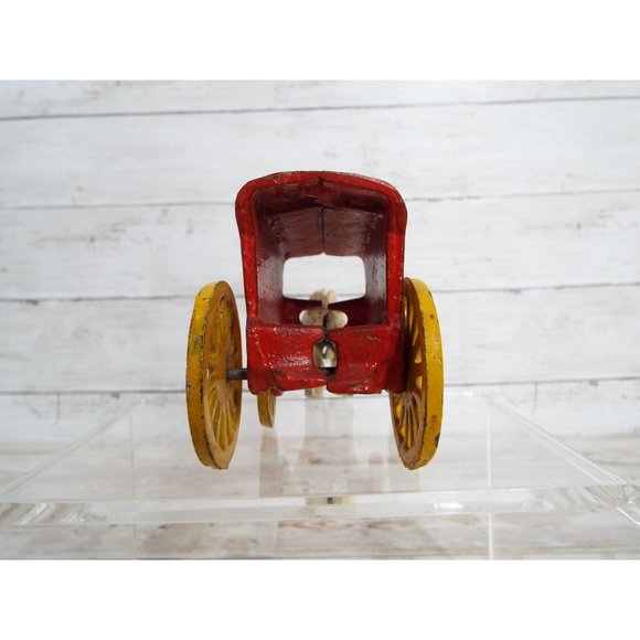 Vintage Cast Iron Horse Pulling Ice Truck Figurine - Picture 4 of 6